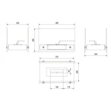 Биокамин HOTEL MINI (чёрный )