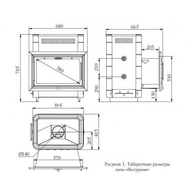 Печь банная Термофор Витрувия II Inox БСЭ ТО антрацит НВ