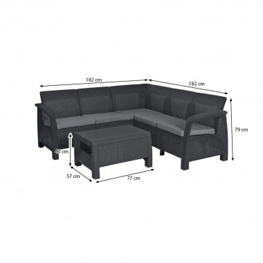 КОМПЛЕКТ МЕБЕЛИ CORFU RELAX SET, Капучино