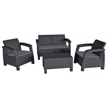 КОМПЛЕКТ САДОВОЙ МЕБЕЛИ KETER BAHAMAS SET, ГРАФИТ