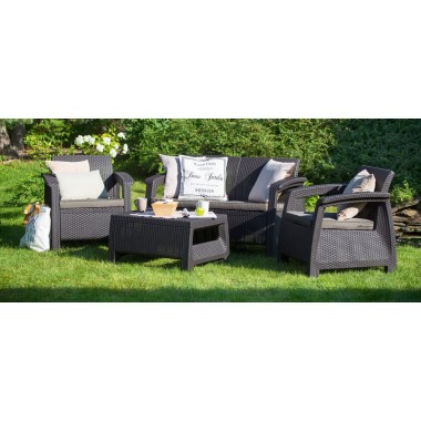 КОМПЛЕКТ САДОВОЙ МЕБЕЛИ KETER BAHAMAS SET, ГРАФИТ