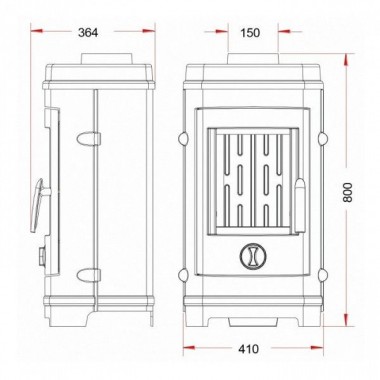Чугунная печь-камин Invicta REMILLY, 7 kW