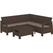 Угловой комплект  мебели СORFU II relax set, коричневый