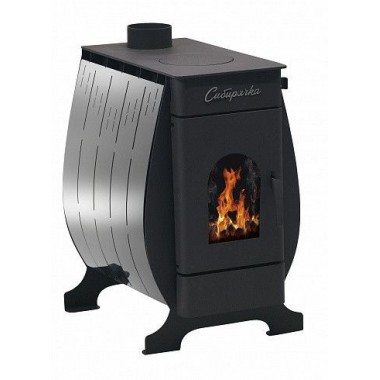 Воздухогрейная печь Сибирячка-9 с кожухом из нержавеющей стали