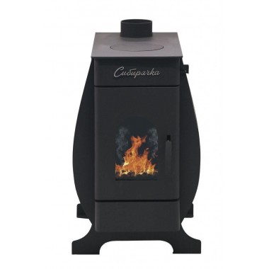 Воздухогрейная печь Сибирячка-12 с кожухом из нержавеющей стали