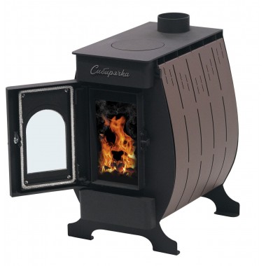 Воздухогрейная печь Сибирь "Сибирячка-9" с окрашенным кожухом