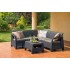 УГЛОВАЯ МЕБЕЛЬ ДЛЯ САДА CORFU RELAX SET, Графит