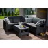 УГЛОВАЯ МЕБЕЛЬ ДЛЯ САДА CORFU RELAX SET, Графит
