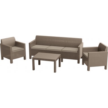НАБОР УЛИЧНОЙ МЕБЕЛИ ORLANDO 3-SOFA SET, КАПУЧИНО
