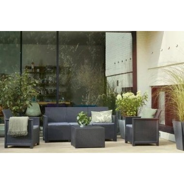 КОМПЛЕКТ МЕБЕЛИ "EMMA STORE 3 SEATER", ГРАФИТ