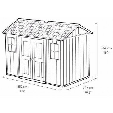 Пластиковый сарай-хозблок для дачи Keter Oakland 1175 SD (Установка-сборка)