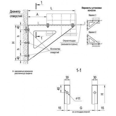 Консоль К4 (430/2 шт) L-500 Ferrum