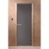 Стеклянная Дверь в баню DoorWood 700*1900, 6 мм (графит, матовое)