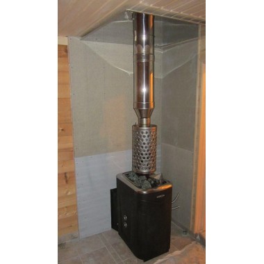    	 Каменка натрубная ДИЗЕЛЬ, ф115, 1/0,5мм, нерж/нерж