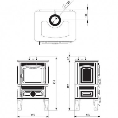 Печь-камин Ferguss Lawa (antiguo top)