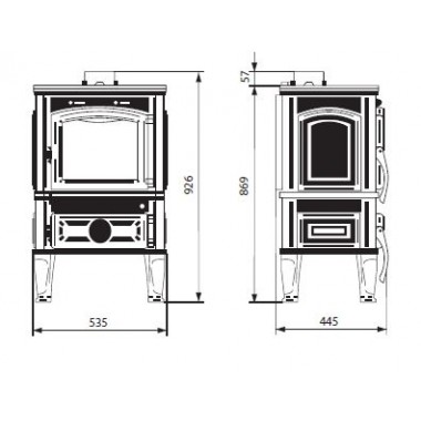 Печь-камин Ferguss Magma Cook
