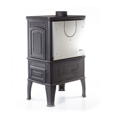 Чугунная печь-камин Dacha с варочной поверхностью (Патина Медь)