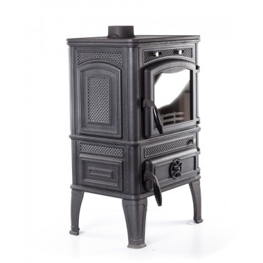 Чугунная печь-камин Dacha с варочной поверхностью (Патина Медь)