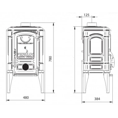 Печь-камин Ferguss Zeus Legs