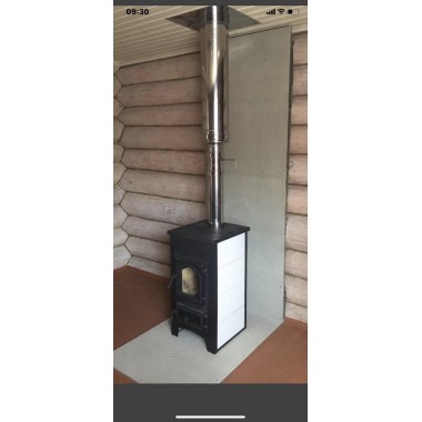    	 Печь-Камин  ВЕЗУВИЙ ПК-01 (270) с плитой и т/о красн. 9 кВт (150 м3) Ø 115 мм