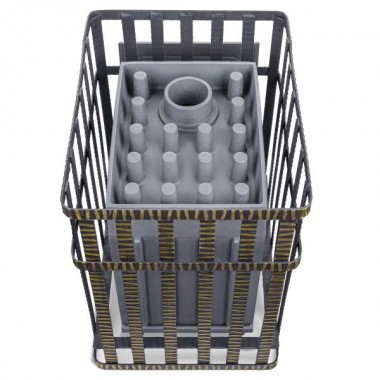 Печь чугунная для бани Гефест Гроза 18 (М) в сетке