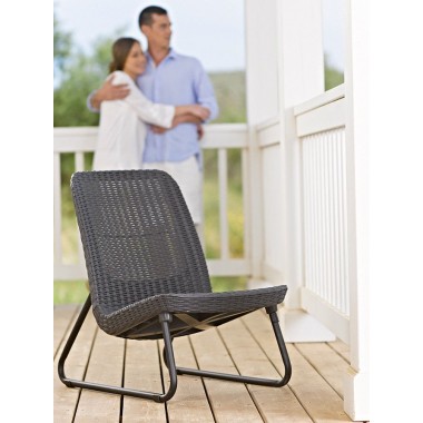 НАБОР УЛИЧНОЙ МЕБЕЛИ (2 КРЕСЛА, СТОЛИК) RIO PATIO SET, ГРАФИТ