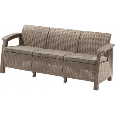 СКАМЬЯ ТРЕХМЕСТНАЯ CORFU II MAX LOVE SEAT, КАПУЧИНО