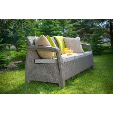 СКАМЬЯ ТРЕХМЕСТНАЯ CORFU II MAX LOVE SEAT, КАПУЧИНО