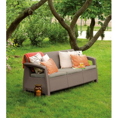 СКАМЬЯ ТРЕХМЕСТНАЯ CORFU II MAX LOVE SEAT, КАПУЧИНО