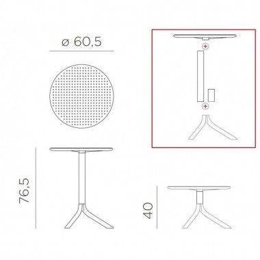 СТОЛ-ТРАНСФОРМЕР STEP D60, НЕБЕСНЫЙ