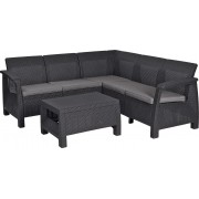 УГЛОВАЯ МЕБЕЛЬ ДЛЯ САДА CORFU RELAX SET, Графит