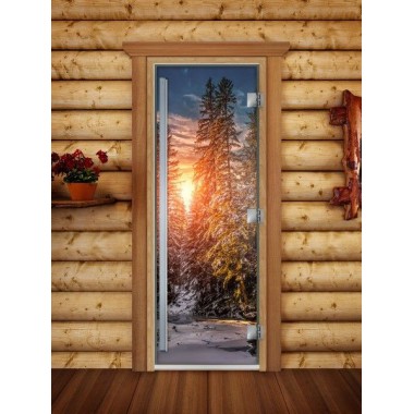 Стеклянная дверь DoorWood «Престиж» ФОТОПЕЧАТЬ