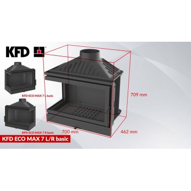 Каминная вставка KFD ECO MAX 7 L basic