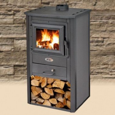 Печь-камин Blist Oganj красная (чугунная дверца)