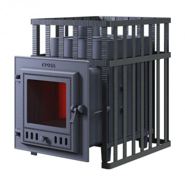 Печь чугунная для бани Гефест Гроза 18 (М) в сетке