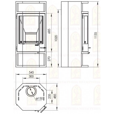 ПЕЧЬ-КАМИН “РЕЙН” АОТ-10