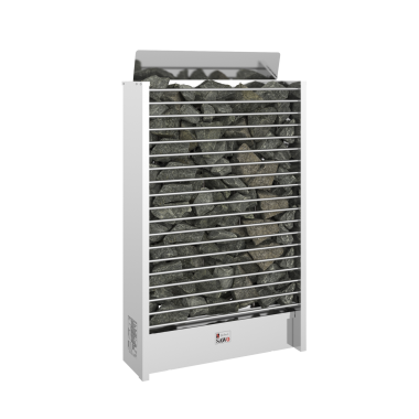 SAWO Электрическая печь Cirrus rock настенная, 4,5 кВт, нерж. сталь, артикул CRR3-45NS-P, выносной пульт (пульт и блок мощности докупаются отдельно)