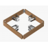 SAWO Защитное ограждение для печи CUBOS, кедр, артикул CUB-GUARD-W3-D