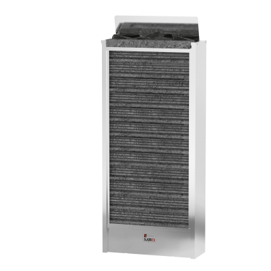 SAWO Электрическая печь Cirrus mini настенная, 3,0 кВт, нерж. сталь, талькохлорит, артикул CIR2-30NS-P, выносной пульт (пульт и блок мощности докупаются от