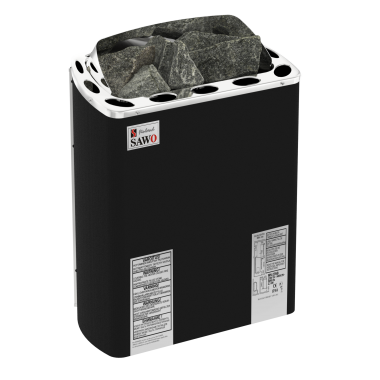 SAWO Электрическая печь FIBER COATED, MINI X: с термоизоляционным покрытием, нержавеющая сталь, 3 кВт, MX-30NS-PF , выносной пульт (пульт и блок мощности док