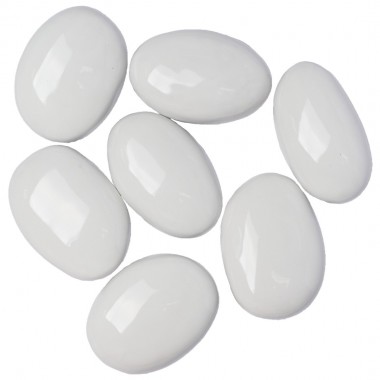 Декоративные керамические камни белые 7 шт (ZeFire)