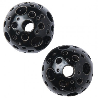 Шары черные с отверстиями трех размеров - 2 шт. (ZeFire)