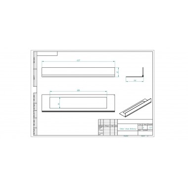 Стекло декоративное для биокаминов Elliot 900 Long, Sirius 900 Long и Flagman 700 Long (Zefire)