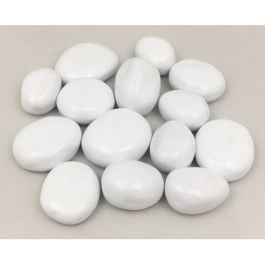 Декоративные керамические камни белые 14 шт (ZeFire)