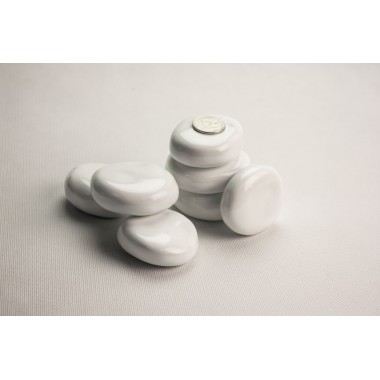 Декоративные керамические камни белые 14 шт (ZeFire)