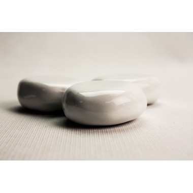 Декоративные керамические камни белые 14 шт (ZeFire)