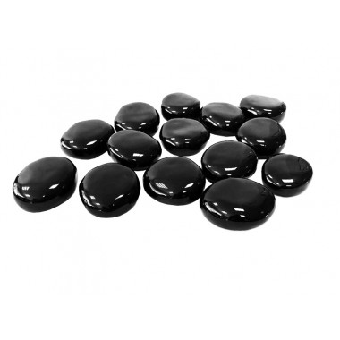 Декоративные керамические камни черные 14 шт (ZeFire)