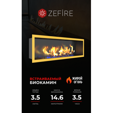 Биокамин Flagman 1000 латунный (ZeFire)