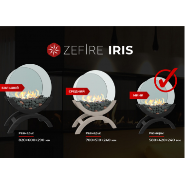 Биокамин Iris mini светлый (ZeFire)
