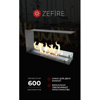 Биокамин торцевой сквозной Standart 900 (ZeFire)